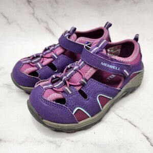 Merrell Hydro H2O Hiking Sandals Purple Closed Toe Waterproof Girls 10